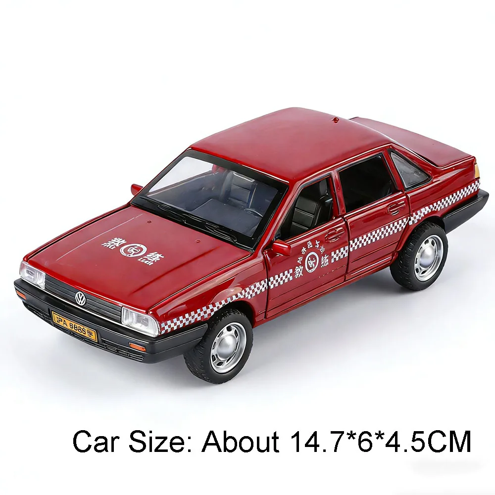 (a3259 Vermelho) 1:32 Santana Retro Car Model Toy - Sound And Light Simulation - Hobby Ornament