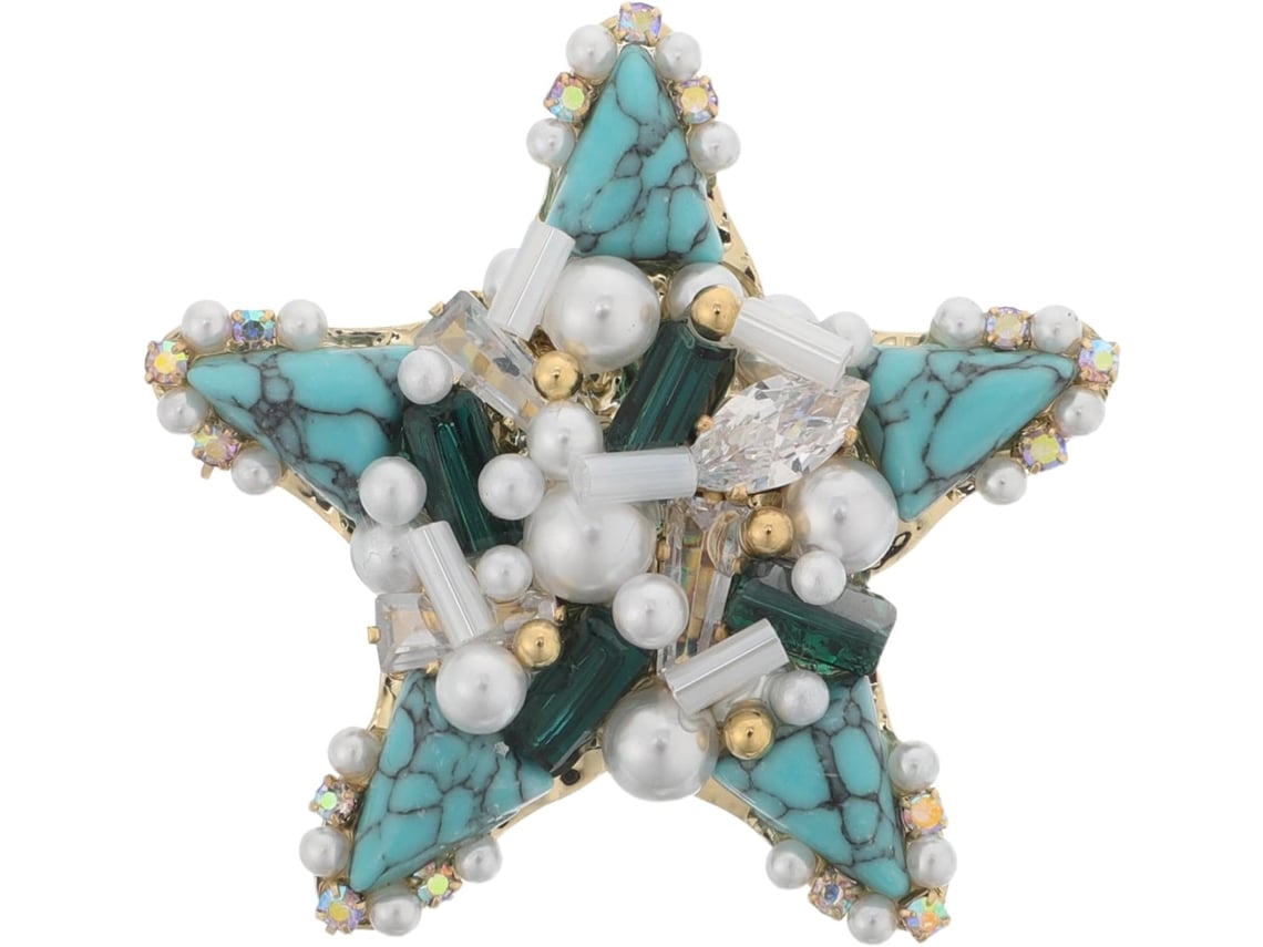 Broche Vintage Ciieeo Em Formato De Estrela-do-mar Com Cristais E Pérolas, Elegante Alfinete Para Mulheres, Acessório.