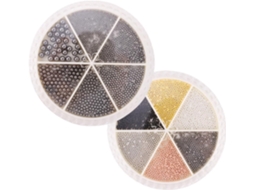 2 Conjuntos De Miçangas De Metal Para Nail Art, Acessórios Para Manicure Faça Você Mesma