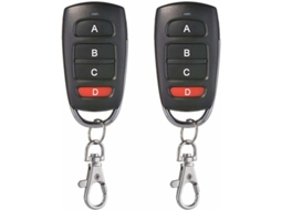 Pacote com 2 Controles Remotos Universais para Portas de Garagem, 433 Mhz, 4 Botões BRILVIBERA