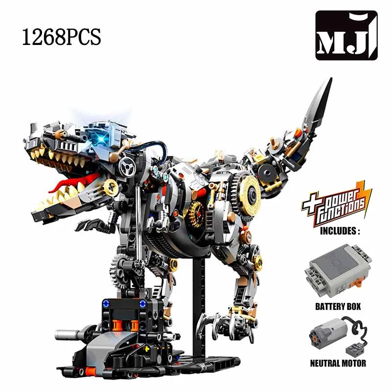 (elétrico) Bloco De Montar Dinossauro Mecânico Tiranossauro Rex