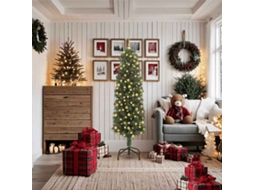 Vidaxl Árvore De Natal Artificial Verde 180 Cm Pvc E Aço E Plástico