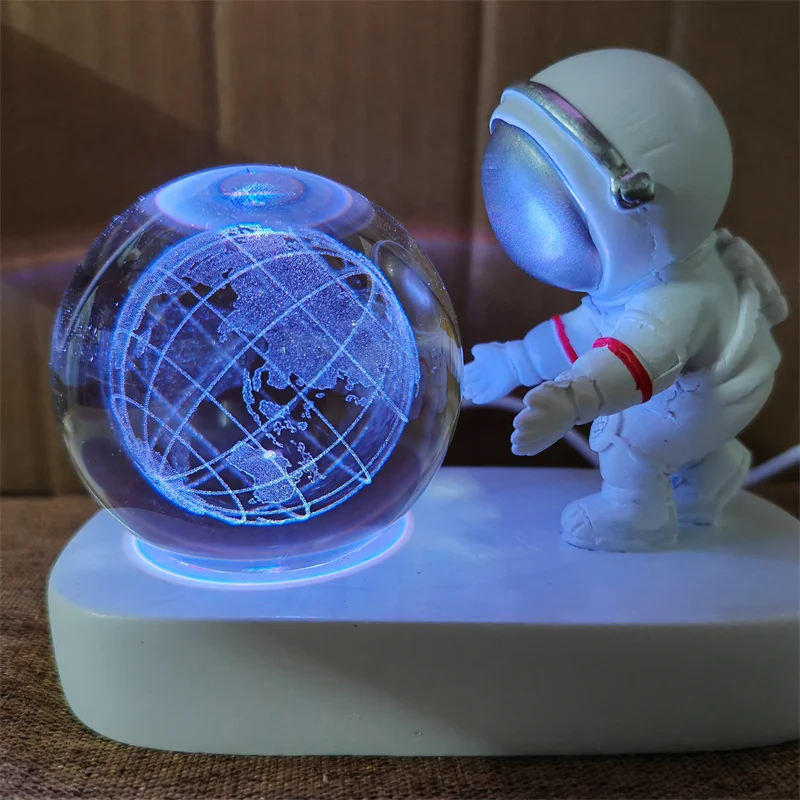 Bola de Cristal Criativa, Luz Noturna Led, Interface Usb, Presente Infantil, Decoração para Casa MDUG