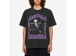 Rockinstone Horror Movies Japan English Dracula Heather Black Adult T-shirt Size:xl