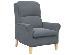 Conjunto 1 Poltrona Moderna Vidaxl Cinzento Veludo (76 X 94 X 102 Cm)