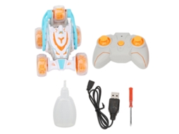 Mali carro de Controle Remoto Stunt Elétrico 2.4g com Luz e Música Carro de Corrida para Crianças Laranja 3.7v