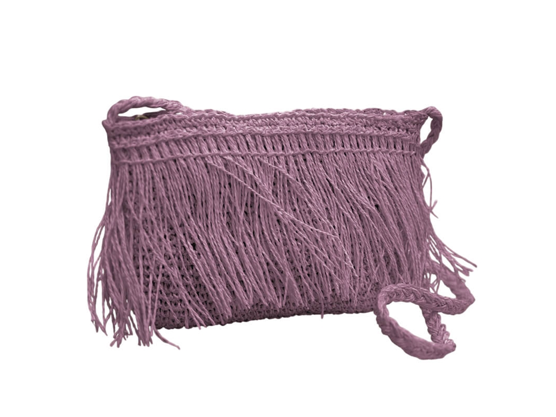 Bolsa De Tiracolo Oval C/ Franjas Joseph Louis 01/297 Lilás