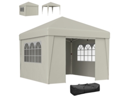 Gazebo dobrável para jardim 3x3x2,75 com proteção UV AQUAFORGE