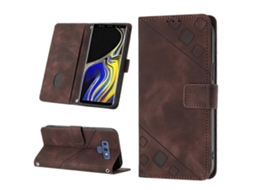 Capa De Couro Com Relevo Para Samsung Galaxy Note9