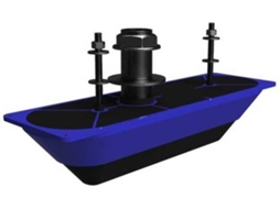 Transdutor LOWRANCE Structurescan 3D Passa-Casco Single Azul