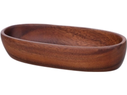 Bandeja Em Formato De Barco Para Servir Aperitivos, Saladeira De Madeira Para Frutas E