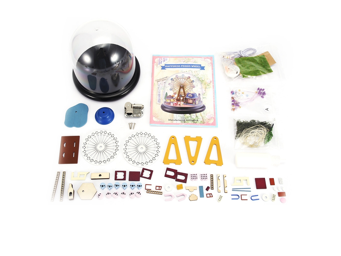 Kit Casa de Boneca com Luz Led e Roda Gigante