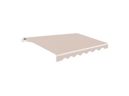 Lona para Toldo WASABI 4x2,5m, poliéster 280G/m², bege areia, com faldão ondulado