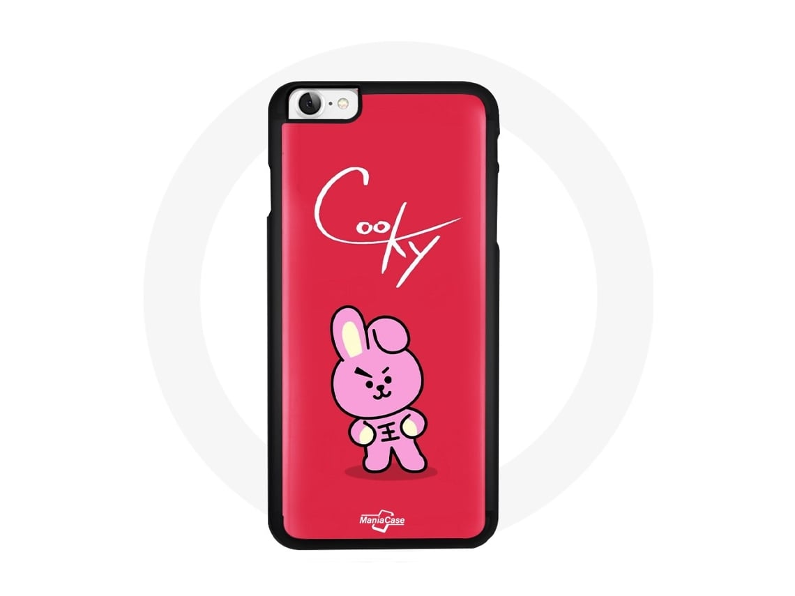 Capa para iphone BTS Bangtan rapazs BT21 Cooky Fundo vermelho