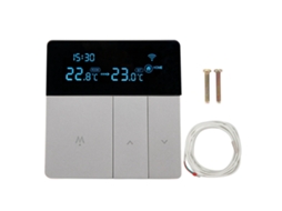 Termostato Digital Inteligente Programável com Tela LCD Grande, Controle Remoto, App WiFi e Cabo de Sensoriamento 3m | S/MARCA