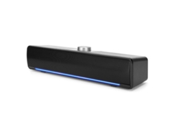 Aetheria alto falante Mini 3w 2.0 Canais Desktop Notebook com Luz Fluorescente e Controle de Volume Preto