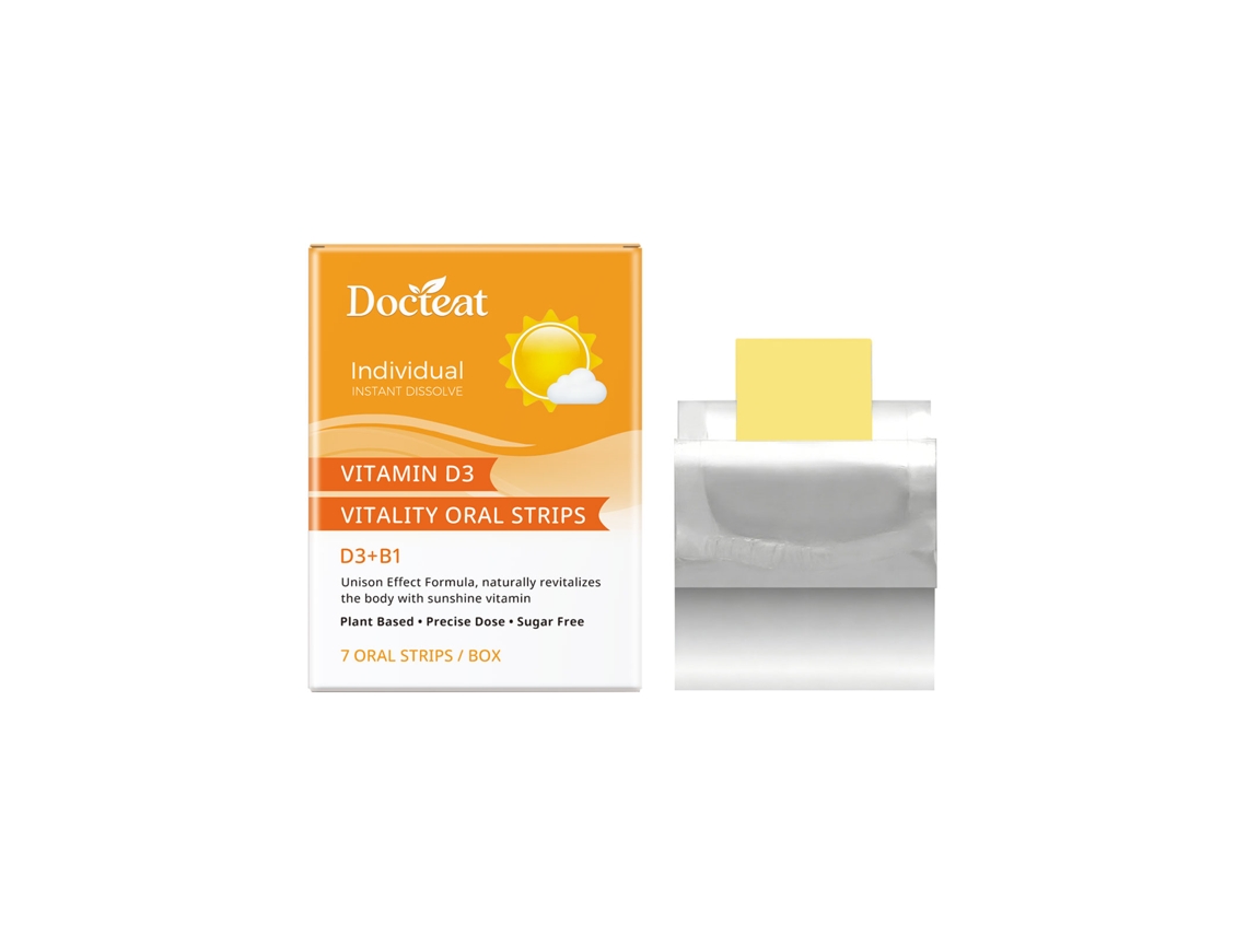 Comprimidos de Vitamina D3 Docteat para Energia e Vitalidade