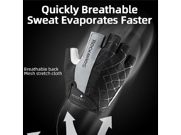 Luvas De Ciclismo Mrockbros De Meio Dedo Em Couro Pu Respiráveis Antiderrapantes E Estilosas Para Ciclismo De Montanha