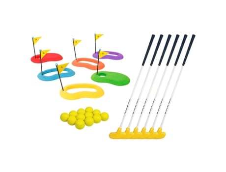 Conjunto de 6 Putters Swing Dom 6 Alvos de Golfe 12 Bolas de Borracha e 1 Saco de Transporte para Crianças MEGAFORM