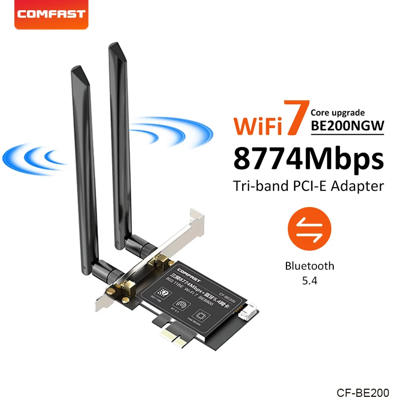 (ac1200 Ap) Placa De Rede Wifi 7 Adaptador Wifi Tri-band Intel 8774mbps