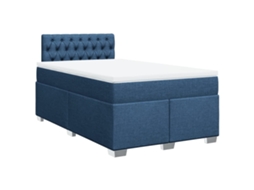 Box Spring Bed, Box Spring Beds Vidaxl Azul Tecido (120 X 190 Cm)