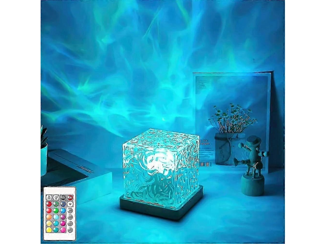 Lâmpada Celestial, Lâmpada Cubo Aurora Boreal, Ondas de 16 Cores com Controle Remoto, Recarregável, Ff BRILVIBERA