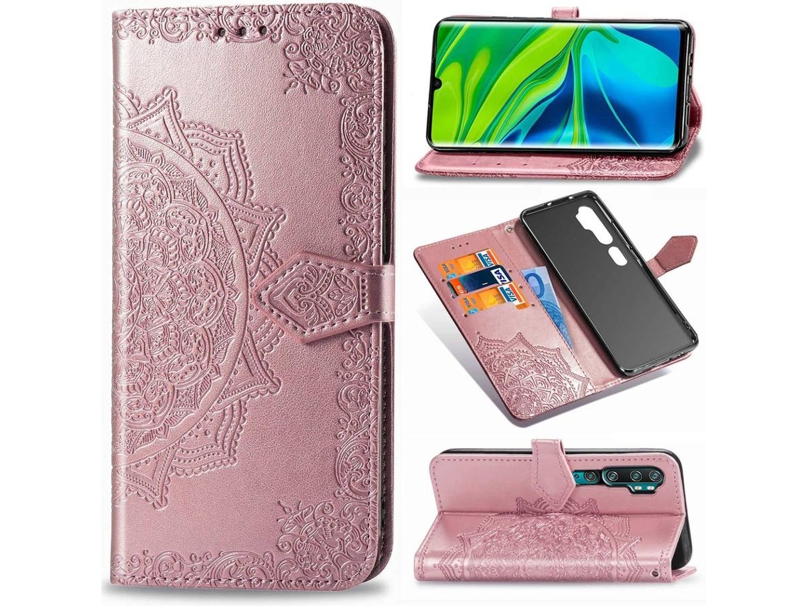 Capa Xiaomi Mi Note 10 HONGWE. Livro Rosa
