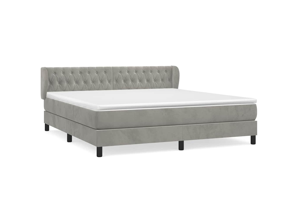 Box Spring Bed, Box Spring Beds Vidaxl Cinzeto Veludo (160 X 200 Cm)