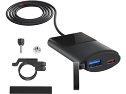Suporte USB para motocicleta, carregador de celular para motocicleta