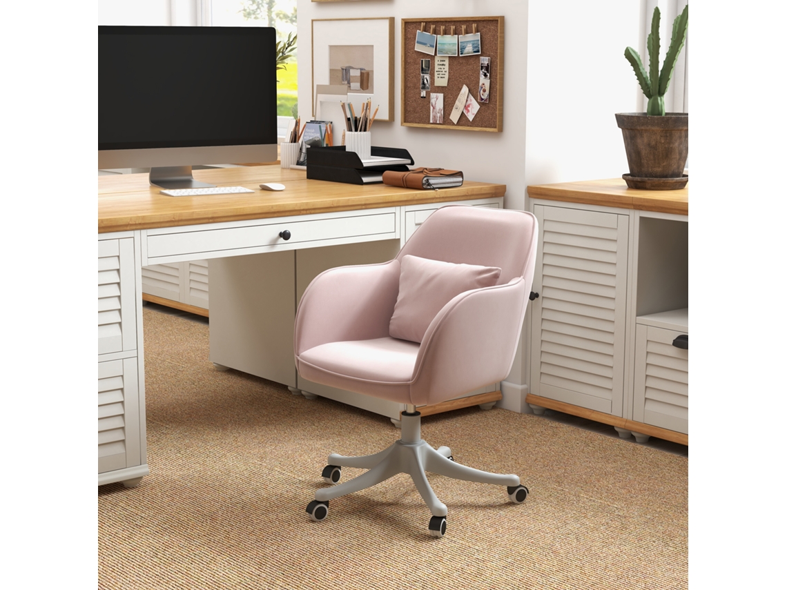 Cadeira de massagem de escritório Ehstmind com vibração, braços ajustáveis e base giratória 55x65x79 89 cm