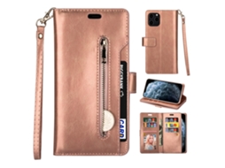 Capa Pega Para Iphone 12 Pro Pele Sintética Rosa