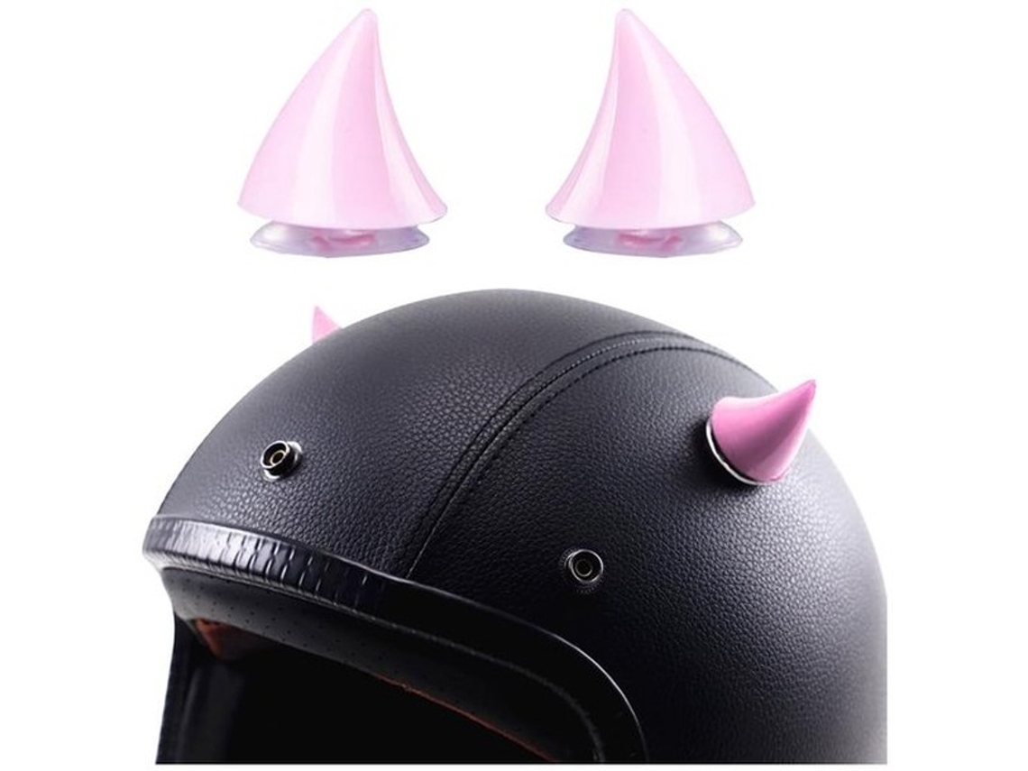 Decoratieve Helmhoorns 2 Stuks - Waterbestendige Decoratie - Rubberen Helmhoorns - Decoratieve Accessoires Met Zuignappen - Universele Toepassing - Ro