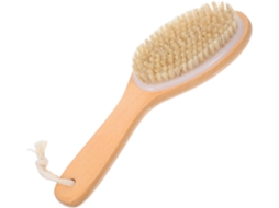 Escova De Banho Madeira Vicasky Com Cerdas Naturais E Cabo Curvo, Escova De Massagem Corporal Esfoliante Para Remover