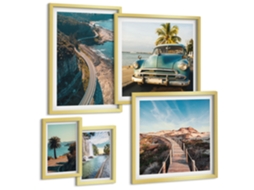 Conjunto De Pinturas Paisagens De Viagem Carros Natureza Espelharte (5 Peças)