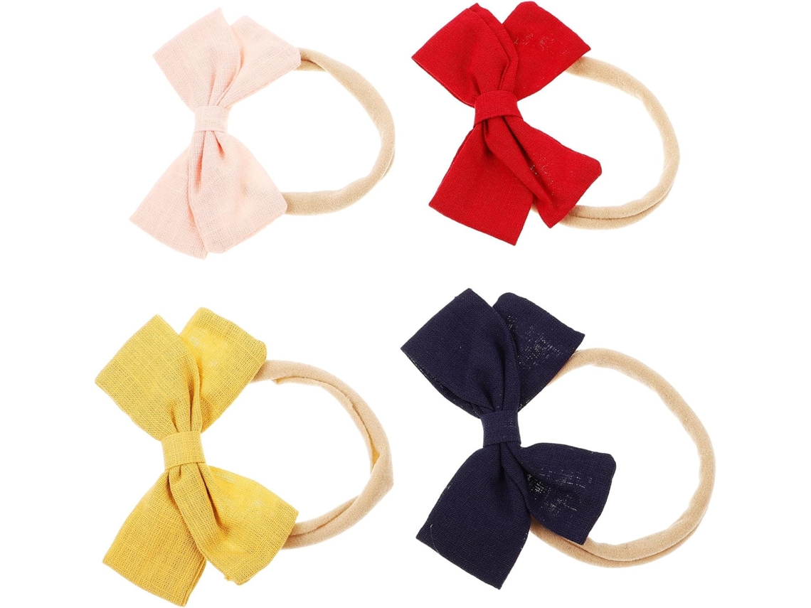 Conjunto De 4 Faixas De Cabelo Para Bebê Com Tecido Trançado, Elástico, Sem Marca.