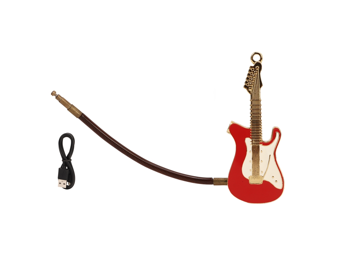 Cadeado Com Impressão Digital Em Forma De Guitarra Bluetooth App Inteligente Para Casa Mala Mochila Porta Armazém