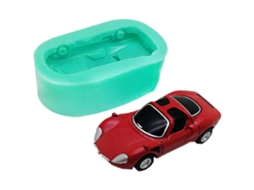 Molde de Silicone em Forma de Carro de Corrida para Bolo, Chocolate, Pudim, Sabonete e Velas