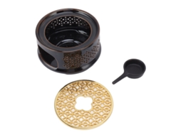 Eyf aquecedor de Chá Cerâmico Base com Suporte de Vela para Bule de Chá e Café Marrom