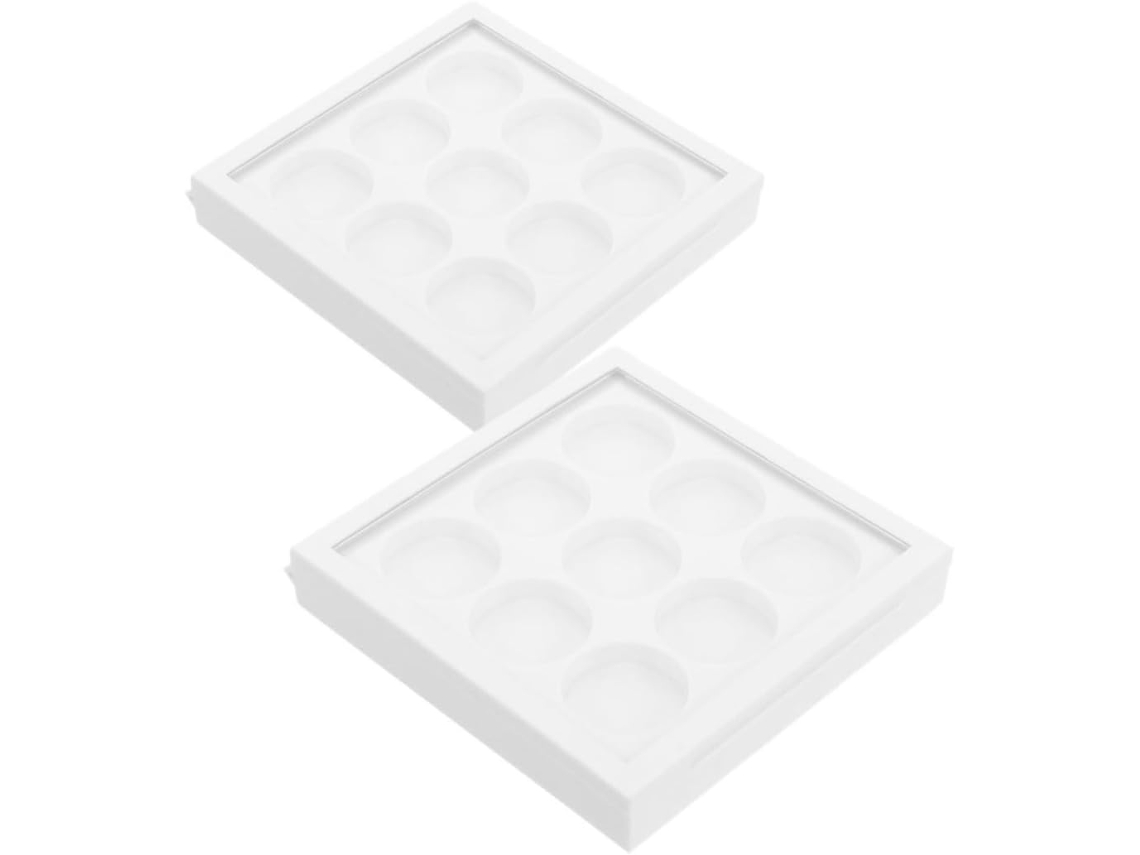 Boîte À Palette Vide Rechargeable 2 Pièces 9 Compartiments