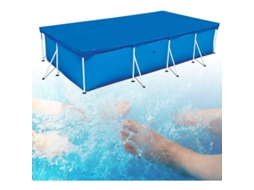 Capa para piscina retangular e redonda, impermeável e resistente aos raios UV, com cordão, feita de poliéster durável.
