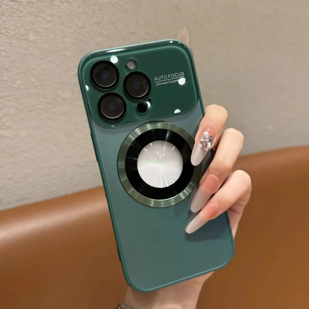 Capa Protetora Para Câmera (verde 17promax) Com Encaixe Magnético Magsafe