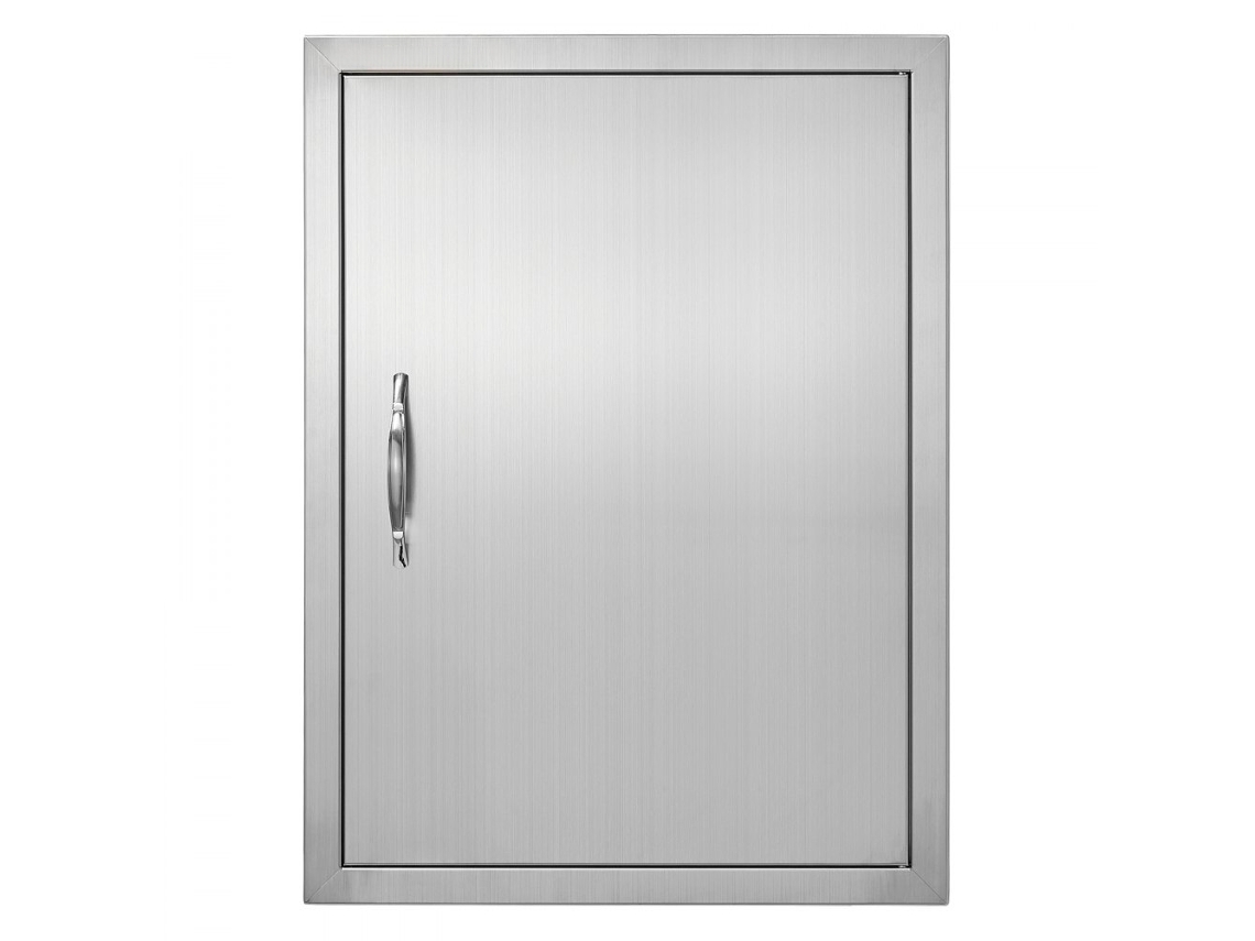 Porta De Cozinha Exterior Em Aço Inoxidável 508x686 Mm Com Instalação Reversível Tekmaquinas