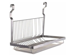 Escorredor de pratos AQUAFORGE, dobrável, aço inox, 37x26,5x40cm