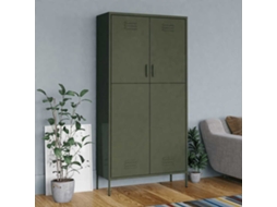 Vidaxl Roupeiro 90x50x180 Cm Aço Verde-azeitona