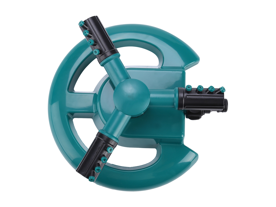 Aspersor de Rega Rotativo 360° com 3 Bicos Sistema de Irrigação Jardim Econômico Água