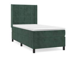 Box Spring Bed, Box Spring Beds Vidaxl Verde Veludo (90 X 200 Cm)