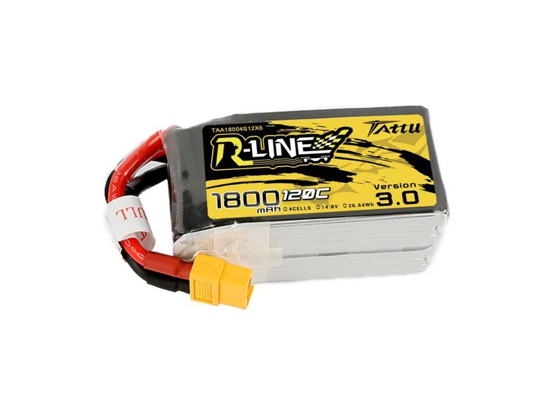 Bateria Tattu R Line Versão 3.0 1800mah 14,8v 120c 4s1p Xt60