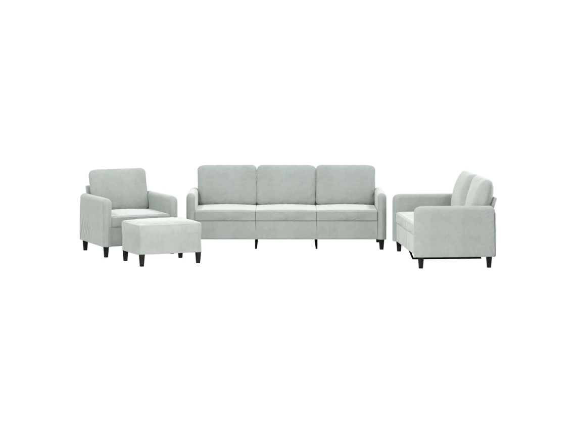 Sofa Set, Sofa Sets Vidaxl Cinzeto Veludo (n/a)