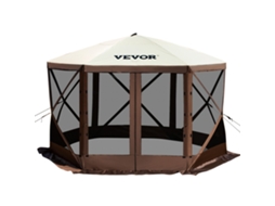 Abrigo VEVOR Pop-Up Camping Gazebo de Dossel de Acampamento de 6 Lados 10'x10' Sombra Solar