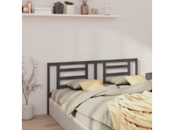 Vidaxl Cabeceira De Cama 206x4x100 Cm Pinho Maciço Cinzento
